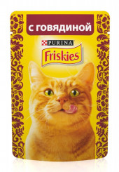 Friskies консервы для кошек с говядиной пауч 85 гр.